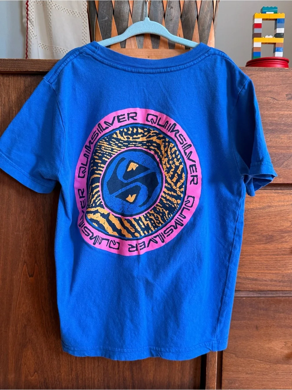 Kids Blue Graphic Tee with Surf Patch